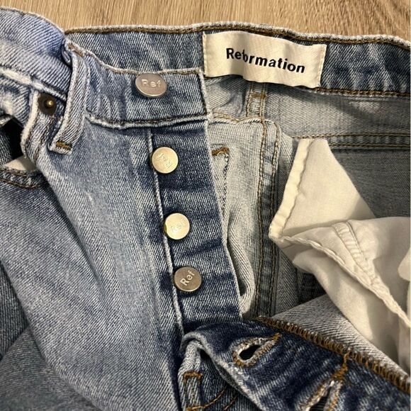 Women's Reformation Serena High Rise Skinny Jeans Button Fly - Picture 11 of 15